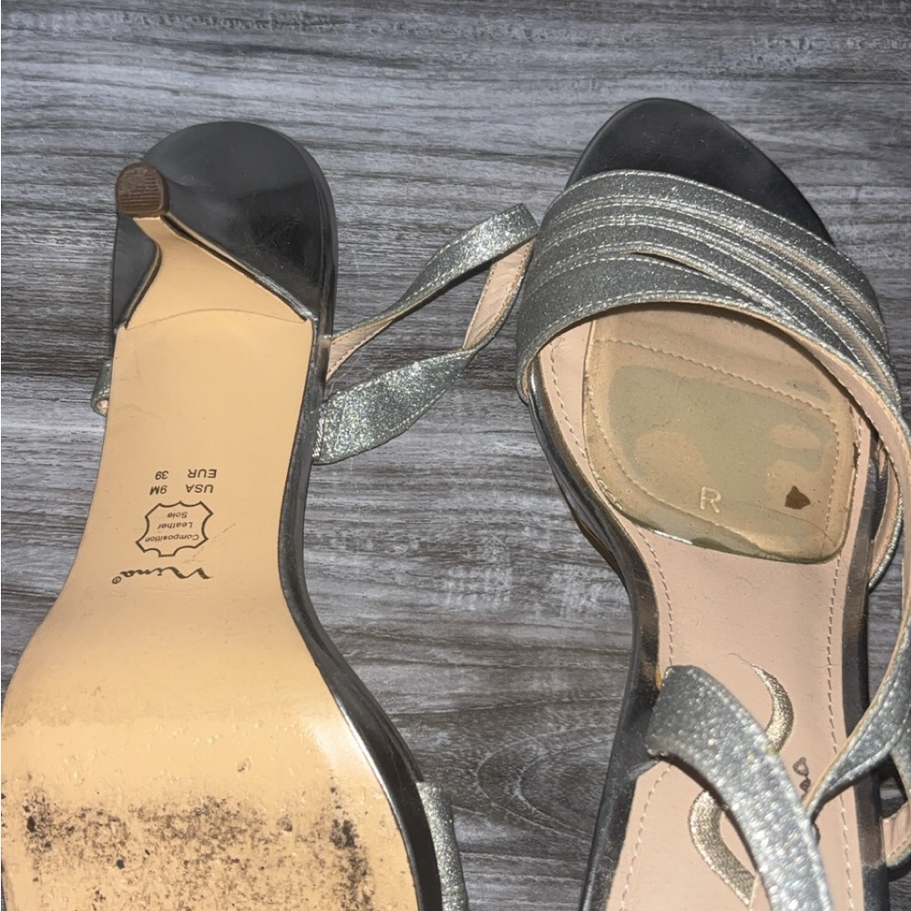 Nina Silver Heels with Straps - Picture 4 of 5